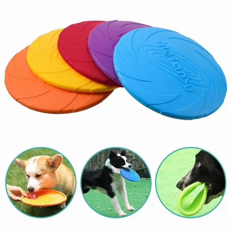 15/18/22cm Pet Dog Flying Disk Toy Silicone Outdoor Training Toy Interactive Anti-Chew Game Toy Pet Supplies jouet pour chien