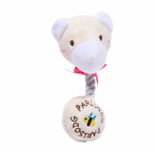 2023 Cute Squid Small Dog Toy Sound BB Plush Pet Puppy Rope Toys Pink Chew Squeak Toys For Cat  dog toys for small dogs  pet