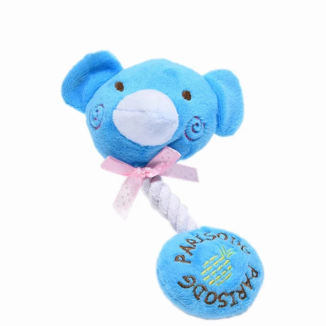 2023 Cute Squid Small Dog Toy Sound BB Plush Pet Puppy Rope Toys Pink Chew Squeak Toys For Cat  dog toys for small dogs  pet