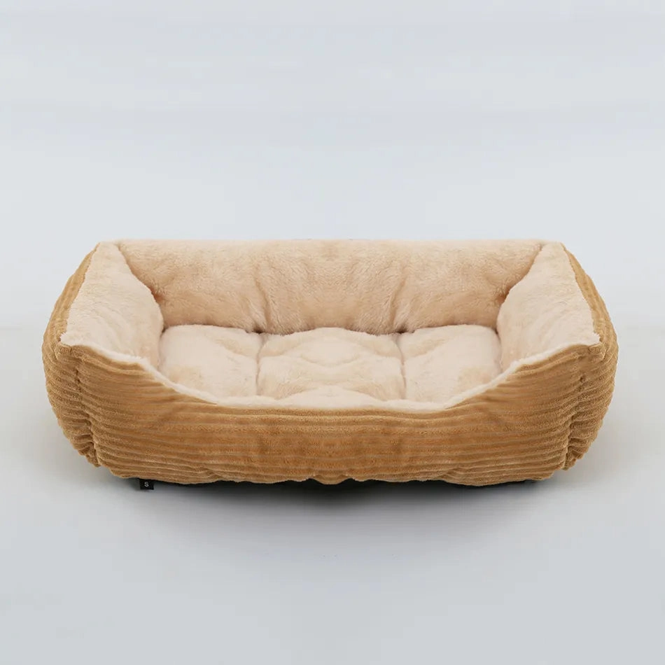 Bed for Dog Cat Pet Square Plush Kennel Medium Small Dog Sofa Bed Cushion Pet Calming Dog Bed House Pet Supplies Accessories