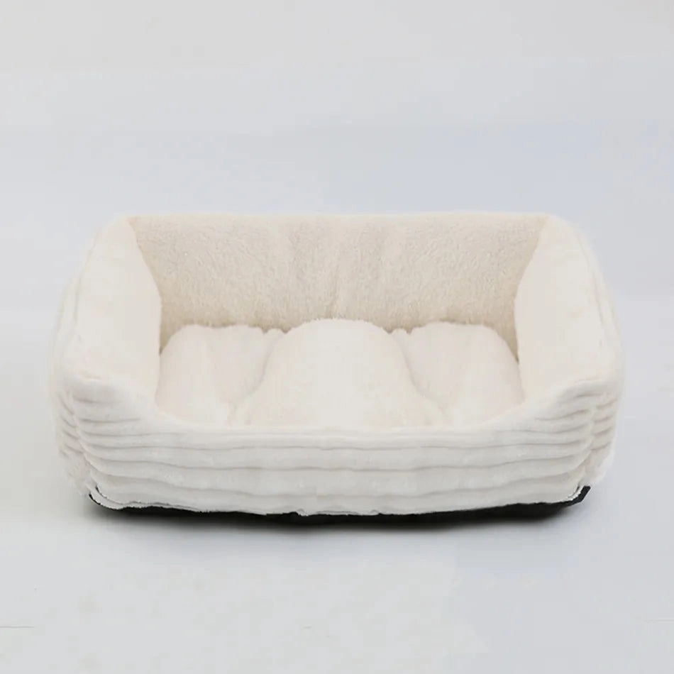 Bed for Dog Cat Pet Square Plush Kennel Medium Small Dog Sofa Bed Cushion Pet Calming Dog Bed House Pet Supplies Accessories