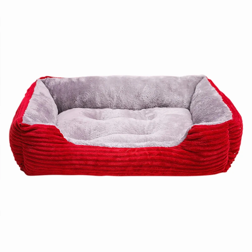 Bed for Dog Cat Pet Square Plush Kennel Medium Small Dog Sofa Bed Cushion Warm Winter Pet Dog Bed House Pet Accessories