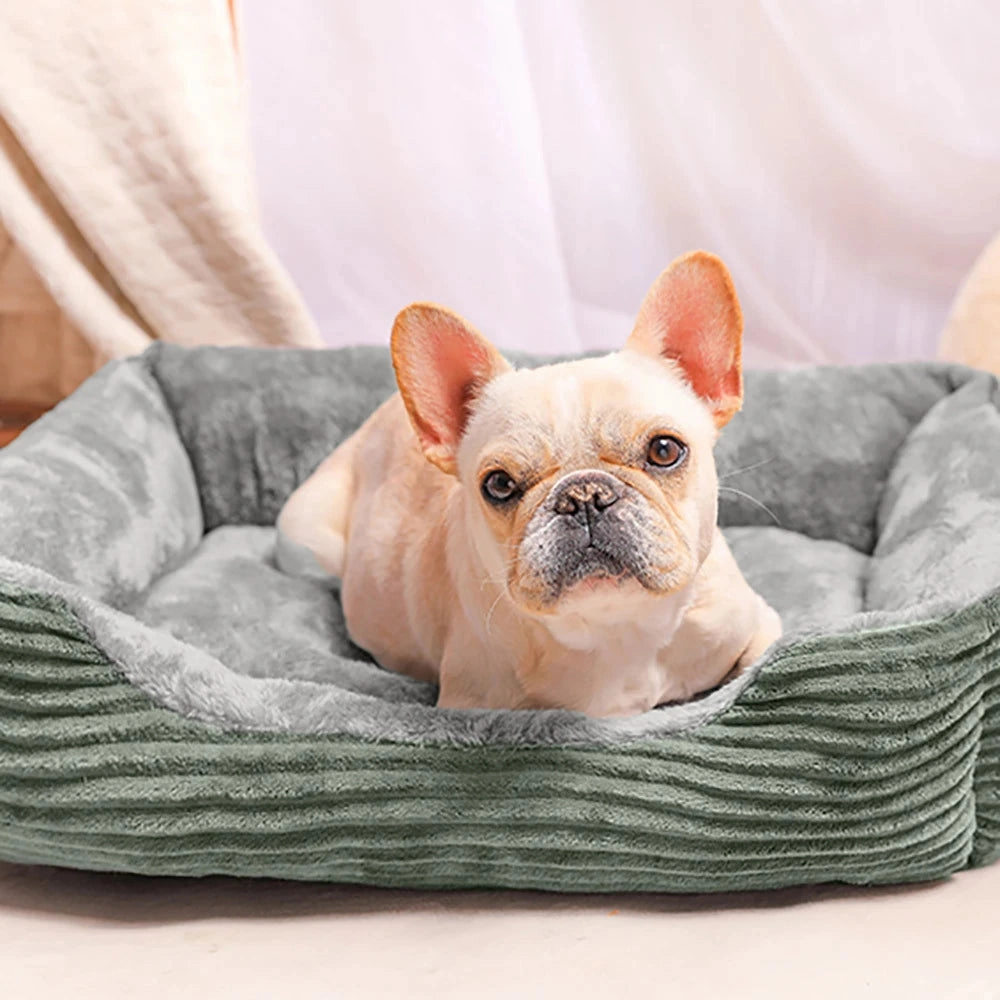 Bed for Dog Cat Pet Square Plush Kennel Medium Small Dog Sofa Bed Cushion Warm Winter Pet Dog Bed House Pet Accessories