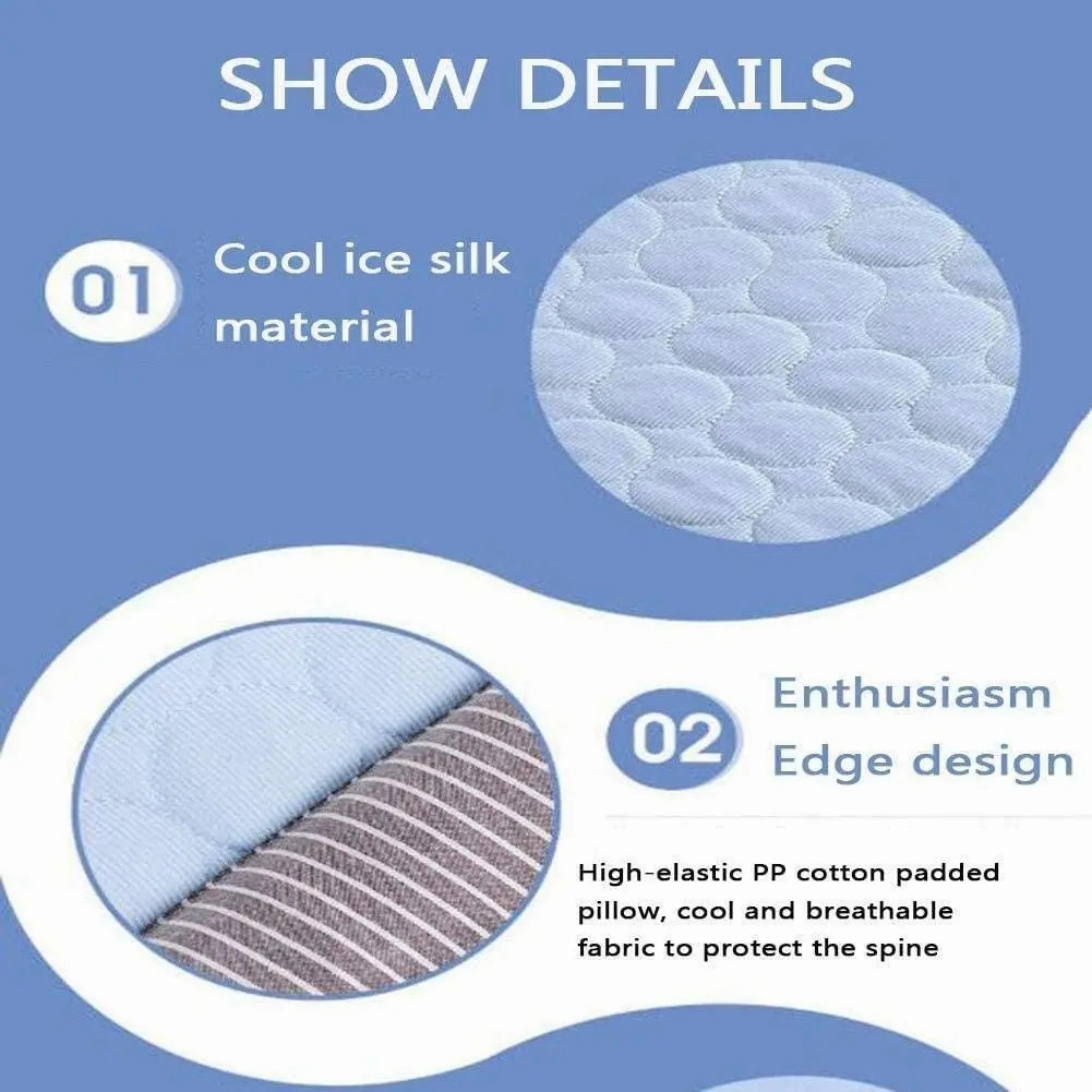 Cooling Pad Bed for Dogs Cats Puppy Kitten Cool Mat Pet Blanket Ice Silk Material Soft for Summer Sleeping Pink Blue Breathable