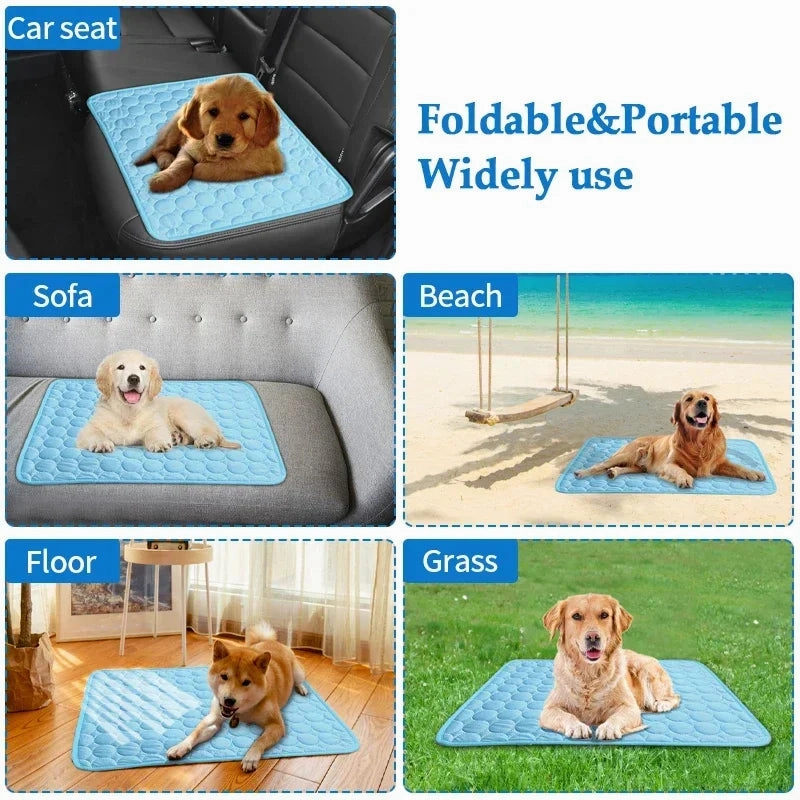 Dog Cooling Mat Summer Pad Pet Mat for Dogs Washable Sofa mat Breathable Pet Dog Bed ForLarge Dogs Cama Refrigerante Para Perro