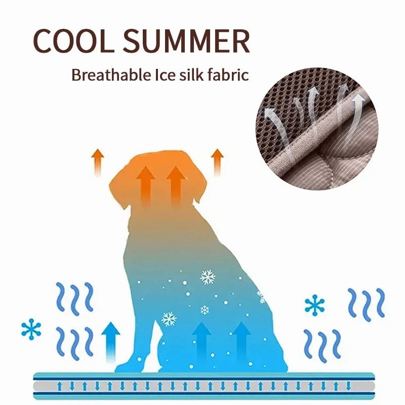 Dog Cooling Mat Summer Pad Pet Mat for Dogs Washable Sofa mat Breathable Pet Dog Bed ForLarge Dogs Cama Refrigerante Para Perro