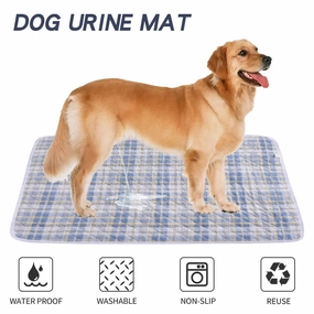 Dog Pee Pad Washable Absorbent Reusable Plaid Style Pet Training Mat Home Outdoor Seat Cover Dog Toilet Mat ?? ?? ????