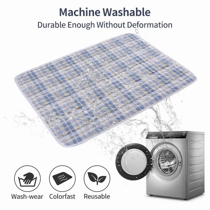 Dog Pee Pad Washable Absorbent Reusable Plaid Style Pet Training Mat Home Outdoor Seat Cover Dog Toilet Mat ?? ?? ????