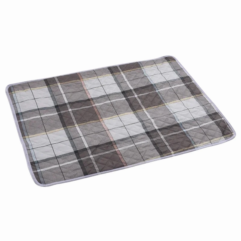 Dog Pee Pad Washable Absorbent Reusable Plaid Style Pet Training Mat Home Outdoor Seat Cover Dog Toilet Mat ?? ?? ????