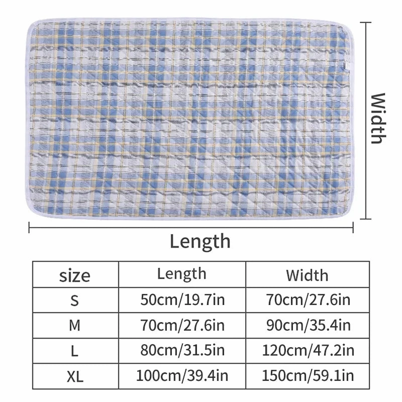 Dog Pee Pad Washable Absorbent Reusable Plaid Style Pet Training Mat Home Outdoor Seat Cover Dog Toilet Mat ?? ?? ????