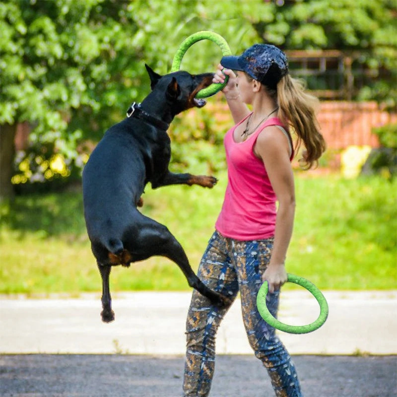 Dog Toys Pet Flying Discs EVA Dog Training Ring Puller Resistant Toys For Dogs Floating Puppy Bite Ring Toy Interactive