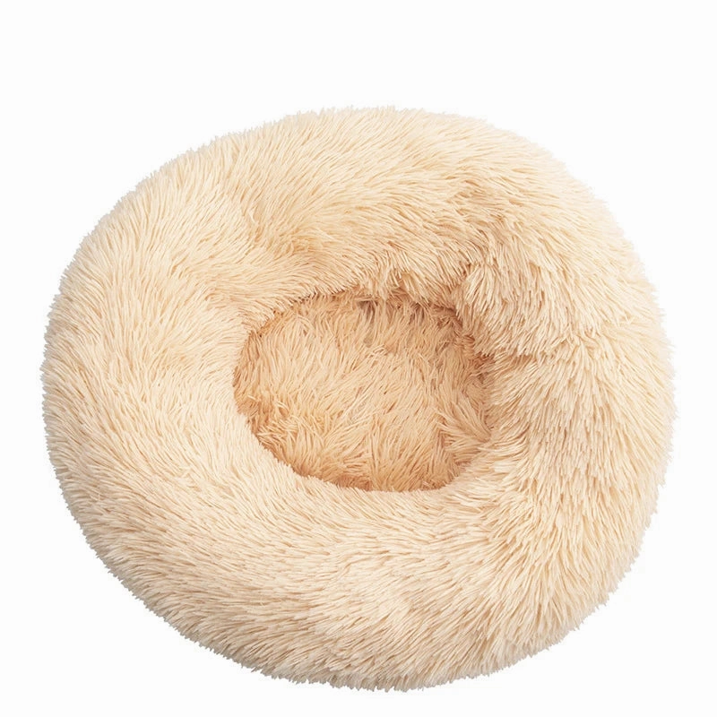 Donut Mand Dog Accessories for Large Dogs Cat's House Plush Pet Bed for Dog XXL Round Mat For Small Medium Animal Calming 100CM