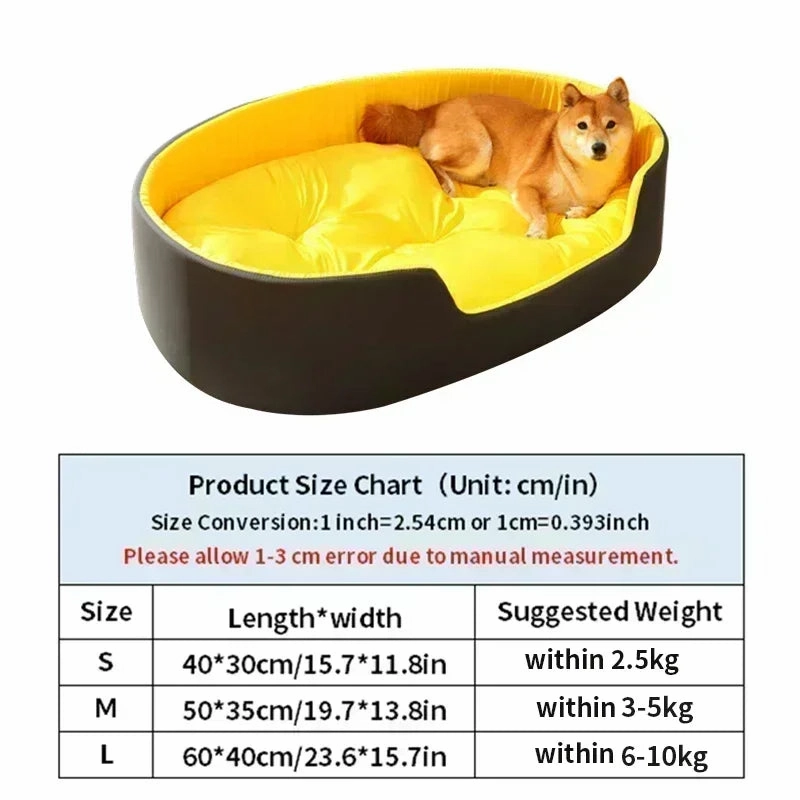 Double-Side Pet Dog Bed Anti Slip Cat Basket High Fence Dog House Pet Sleeping Cushion for Small Medium Large Dogs ????? perros