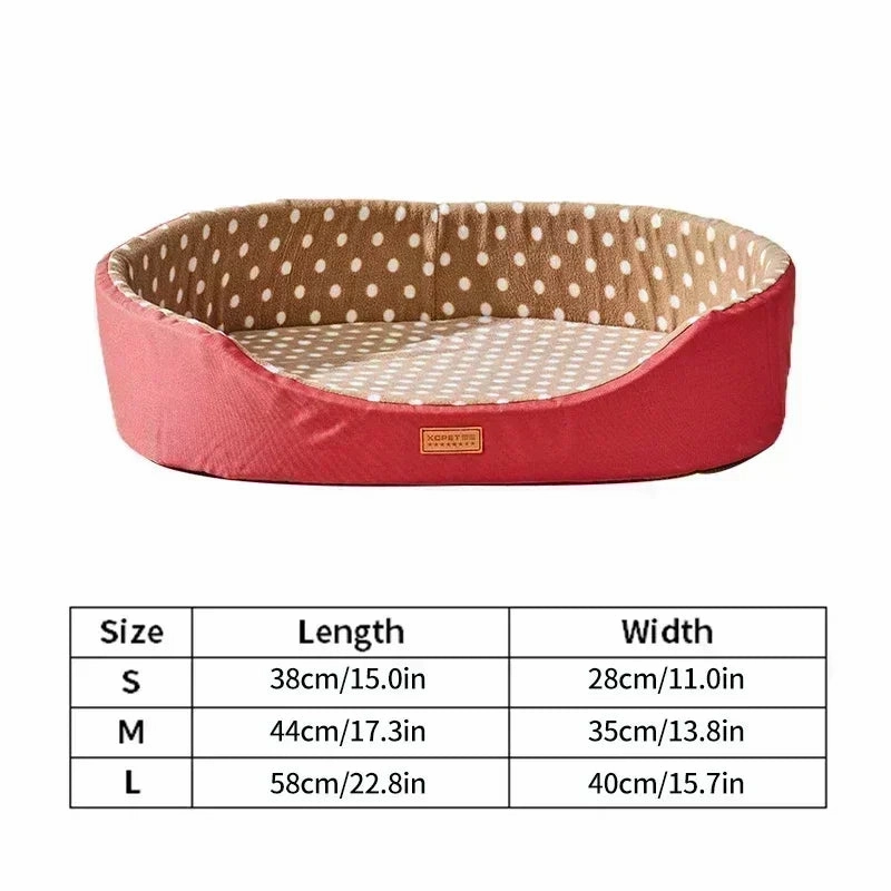 Double-Side Pet Dog Bed Anti Slip Cat Basket High Fence Dog House Pet Sleeping Cushion for Small Medium Large Dogs ????? perros