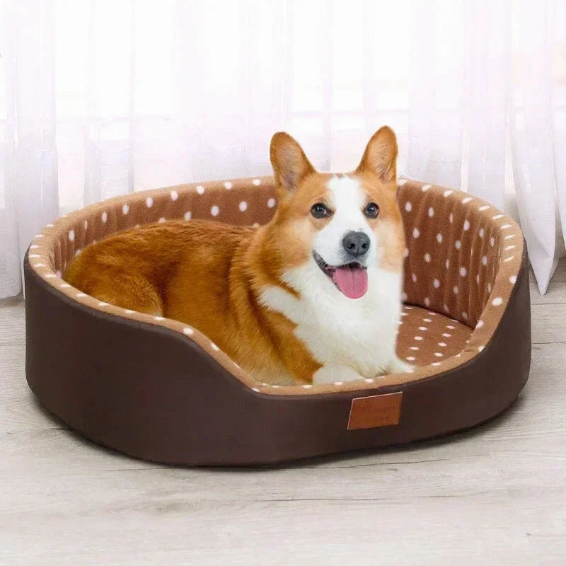 Double-Side Pet Dog Bed Anti Slip Cat Basket High Fence Dog House Pet Sleeping Cushion for Small Medium Large Dogs ????? perros