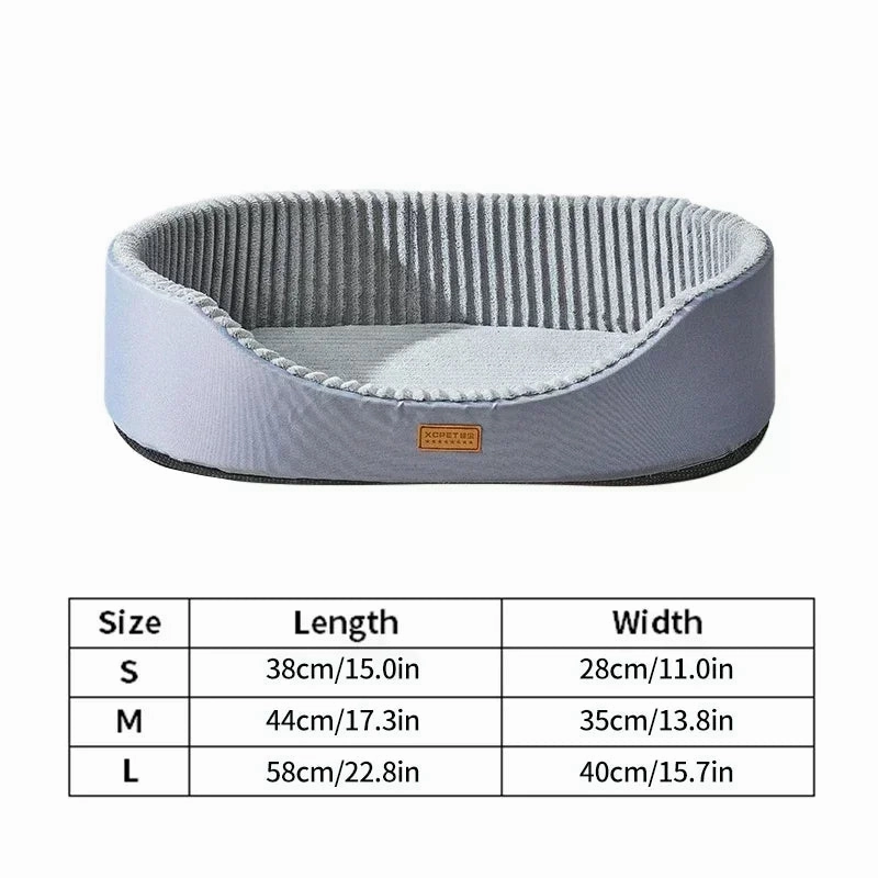 Double-Side Pet Dog Bed Anti Slip Cat Basket High Fence Dog House Pet Sleeping Cushion for Small Medium Large Dogs ????? perros