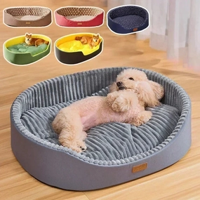 Double-Side Pet Dog Bed Anti Slip Cat Basket High Fence Dog House Pet Sleeping Cushion for Small Medium Large Dogs ????? perros