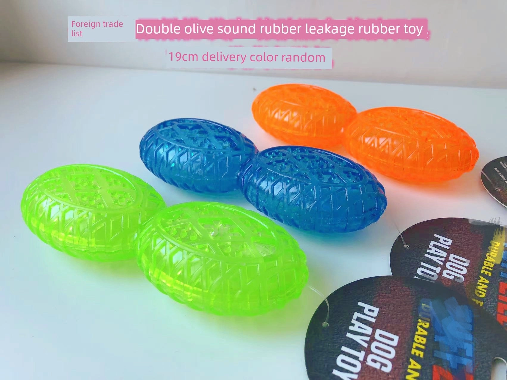 Export European and American Pet the Toy Dog Toy Multi-Color with Fragrant Soft Hard Plastic Rubber Molar Dog Bone Bite-Resistant Summer