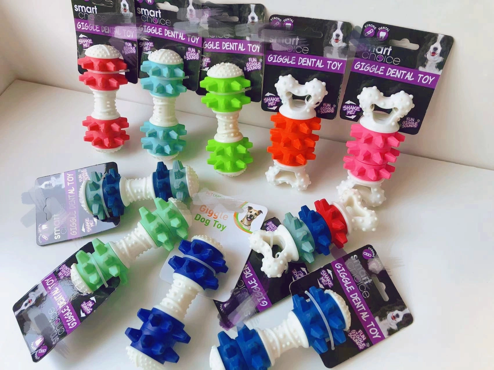 Export European and American Pet the Toy Dog Toy Multi-Color with Fragrant Soft Hard Plastic Rubber Molar Dog Bone Bite-Resistant Summer