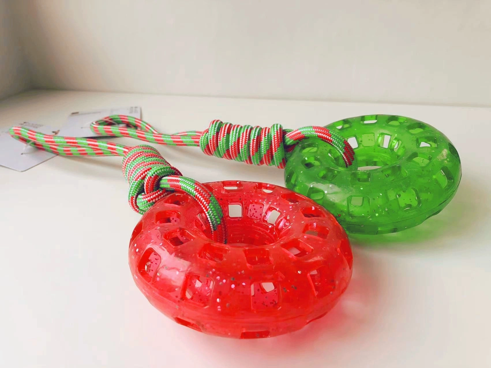Export European and American Pet the Toy Dog Toy Multi-Color with Fragrant Soft Hard Plastic Rubber Molar Dog Bone Bite-Resistant Summer