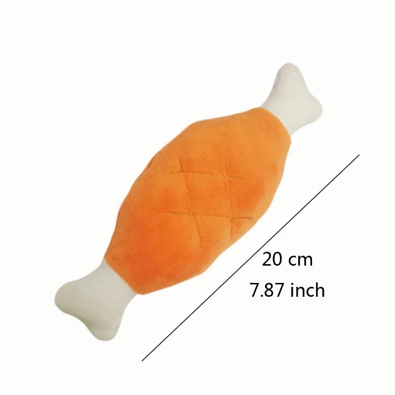 Funny Plush Toys for Dog Squeaky Beer Bottle Food Shape Dog Toy Bite-Resistant Winebottle Chew Toy Pet Supplies Interactive Toys