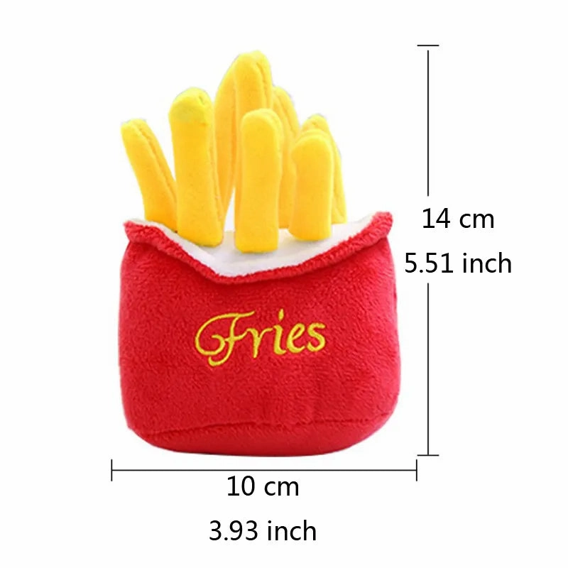 Funny Plush Toys for Dog Squeaky Beer Bottle Food Shape Dog Toy Bite-Resistant Winebottle Chew Toy Pet Supplies Interactive Toys