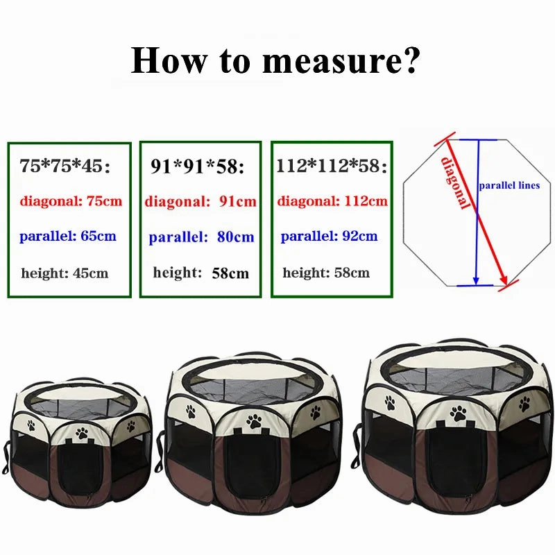 HOOPET Cat Delivery Room Detachable Summer Pet Tent Outdoor Dog Folding Fence Cat Cage Dogs Enclosure Surrounded Pet Supplies