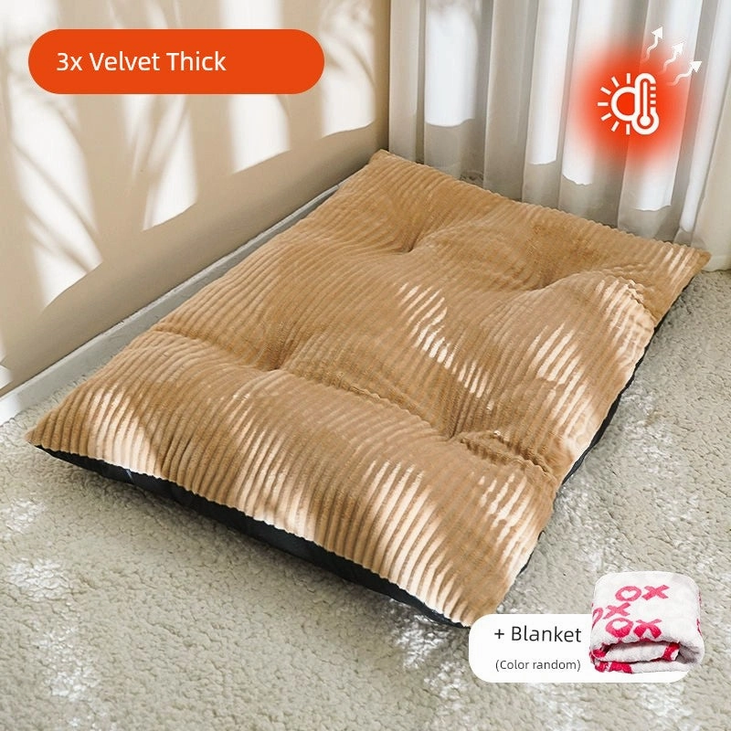 Kennel Winter Warm Pet Mattresses All Year Round Neutral Sleep Medium Large Dog Mat Pet Cat Nest Sofa Bed