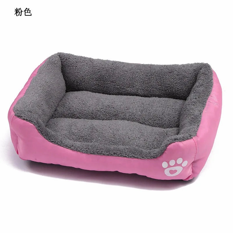 Large Pet Cat Dog Bed Square Plush Kennel Summer Washable Cat Mat Waterproof Mattress Pet Cushion Medium Large Dogs Pet Supplies
