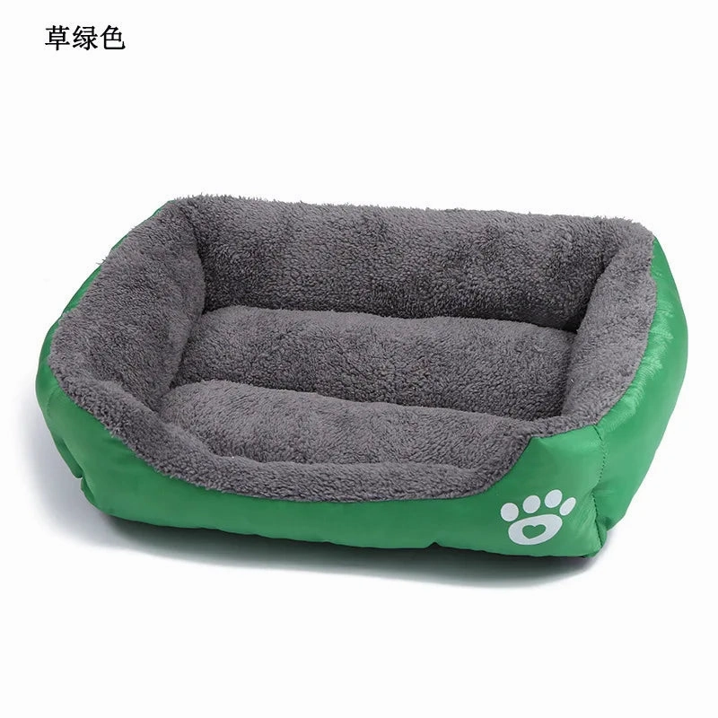 Large Pet Cat Dog Bed Square Plush Kennel Summer Washable Cat Mat Waterproof Mattress Pet Cushion Medium Large Dogs Pet Supplies