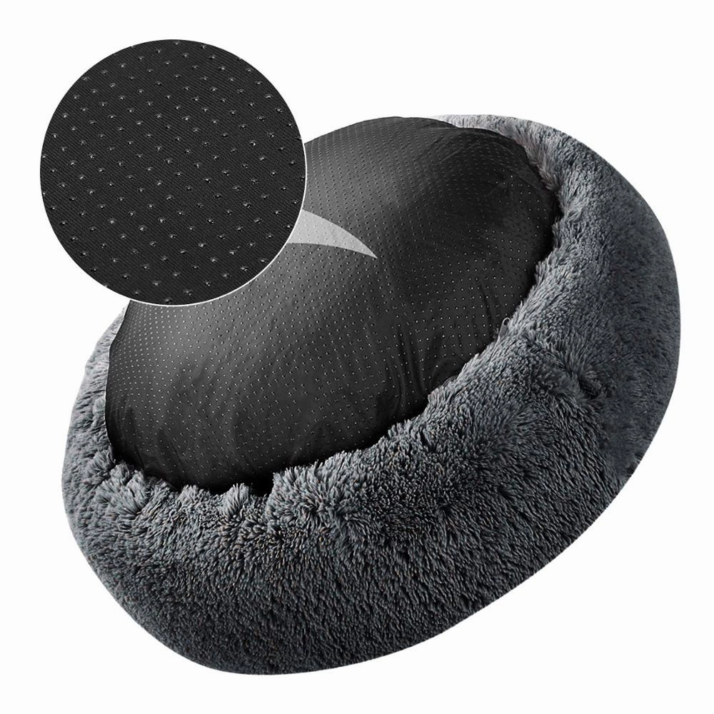 Pet Dog Bed Comfortable Donut Round Dog Kennel Ultra Soft Washable Dog and Cat Cushion Bed Winter Warm Sofa