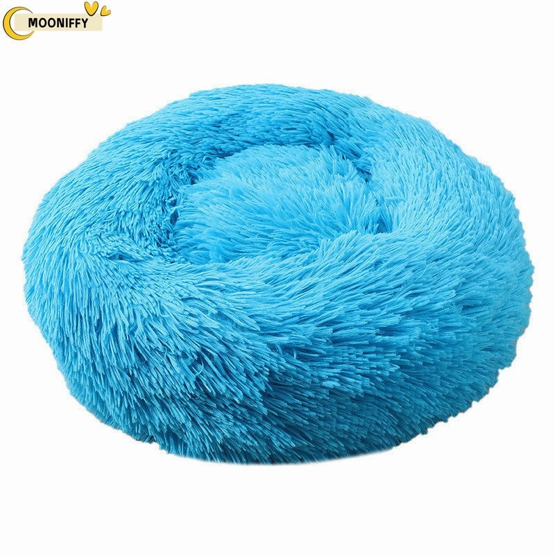 Pet Dog Bed Comfortable Donut Round Dog Kennel Ultra Soft Washable Dog and Cat Cushion Bed Winter Warm Sofa