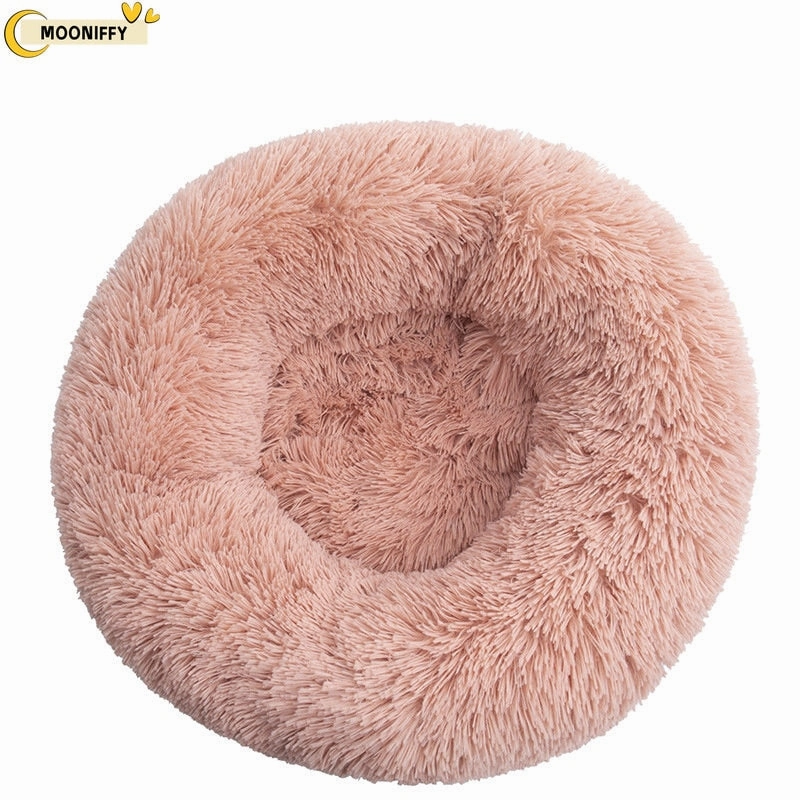 Pet Dog Bed Comfortable Donut Round Dog Kennel Ultra Soft Washable Dog and Cat Cushion Bed Winter Warm Sofa