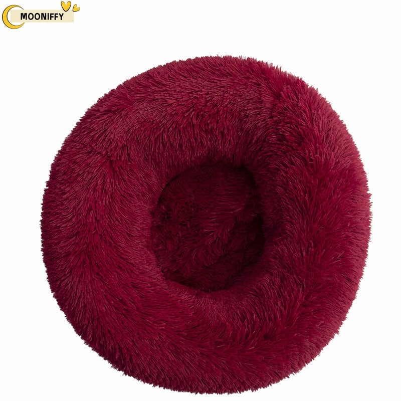Pet Dog Bed Comfortable Donut Round Dog Kennel Ultra Soft Washable Dog and Cat Cushion Bed Winter Warm Sofa