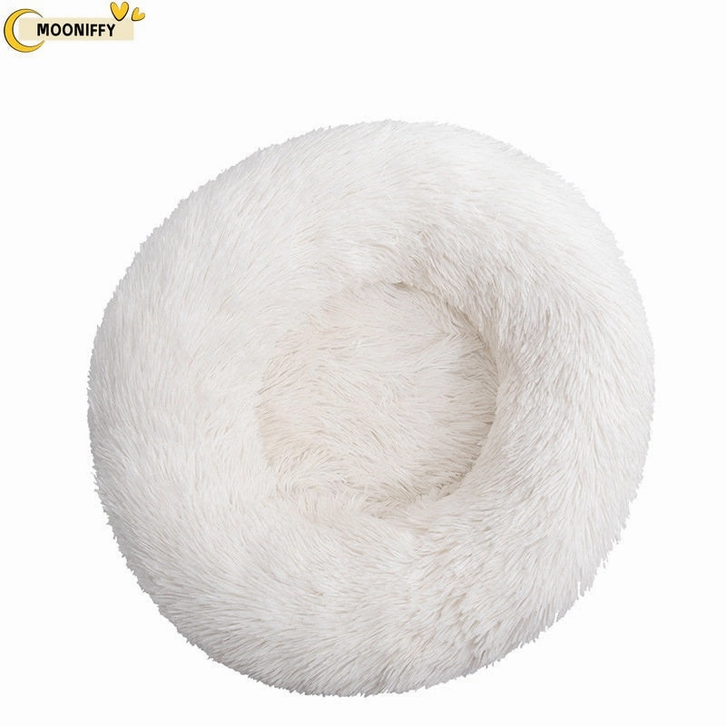 Pet Dog Bed Comfortable Donut Round Dog Kennel Ultra Soft Washable Dog and Cat Cushion Bed Winter Warm Sofa