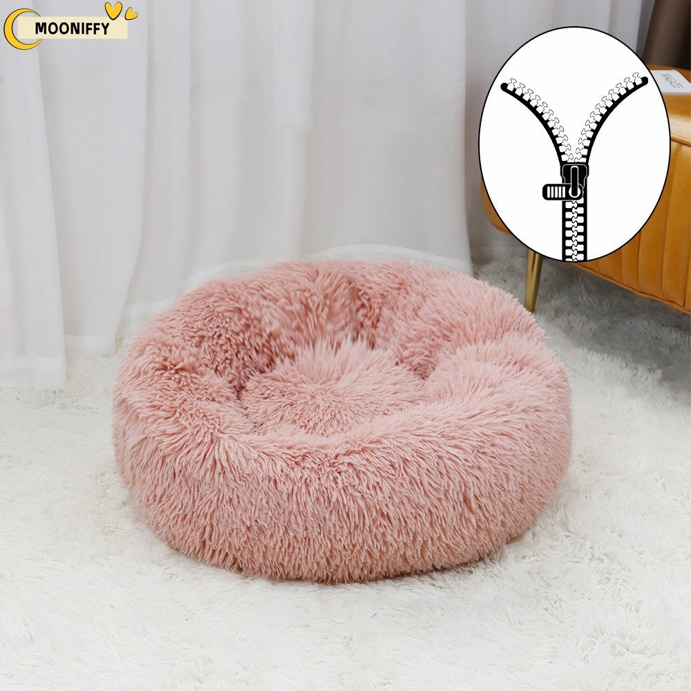 Pet Dog Bed Comfortable Donut Round Dog Kennel Ultra Soft Washable Dog and Cat Cushion Bed Winter Warm Sofa