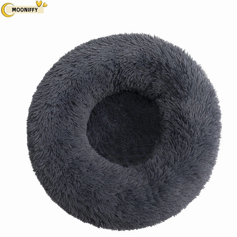 Pet Dog Bed Comfortable Donut Round Dog Kennel Ultra Soft Washable Dog and Cat Cushion Bed Winter Warm Sofa