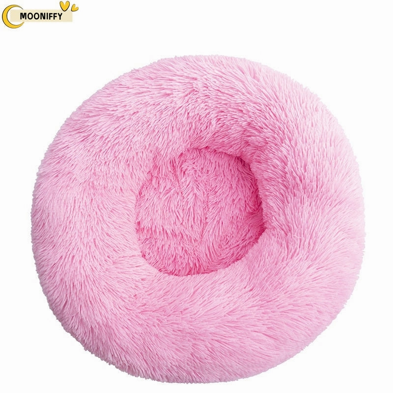 Pet Dog Bed Comfortable Donut Round Dog Kennel Ultra Soft Washable Dog and Cat Cushion Bed Winter Warm Sofa