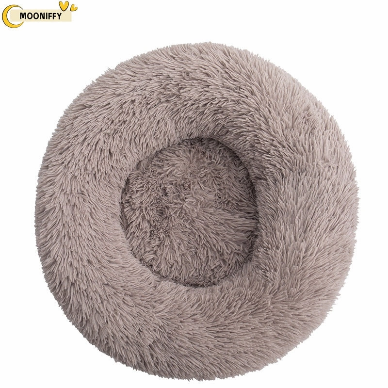 Pet Dog Bed Comfortable Donut Round Dog Kennel Ultra Soft Washable Dog and Cat Cushion Bed Winter Warm Sofa