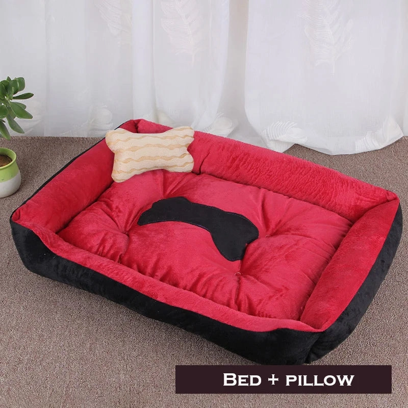 Pet Dog Bed Warm Sofa Dog Mats For Small Medium Large Dog Soft Pet Bed For Dogs Washable House For Cat Puppy Cotton Kennel Mat