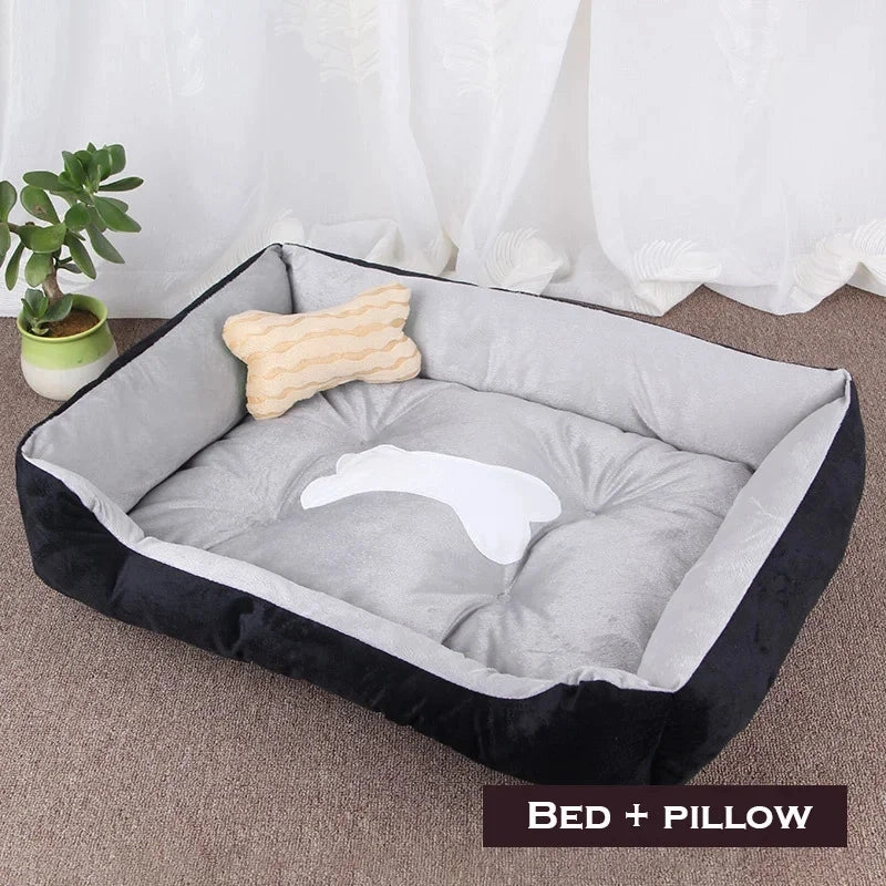 Pet Dog Bed Warm Sofa Dog Mats For Small Medium Large Dog Soft Pet Bed For Dogs Washable House For Cat Puppy Cotton Kennel Mat