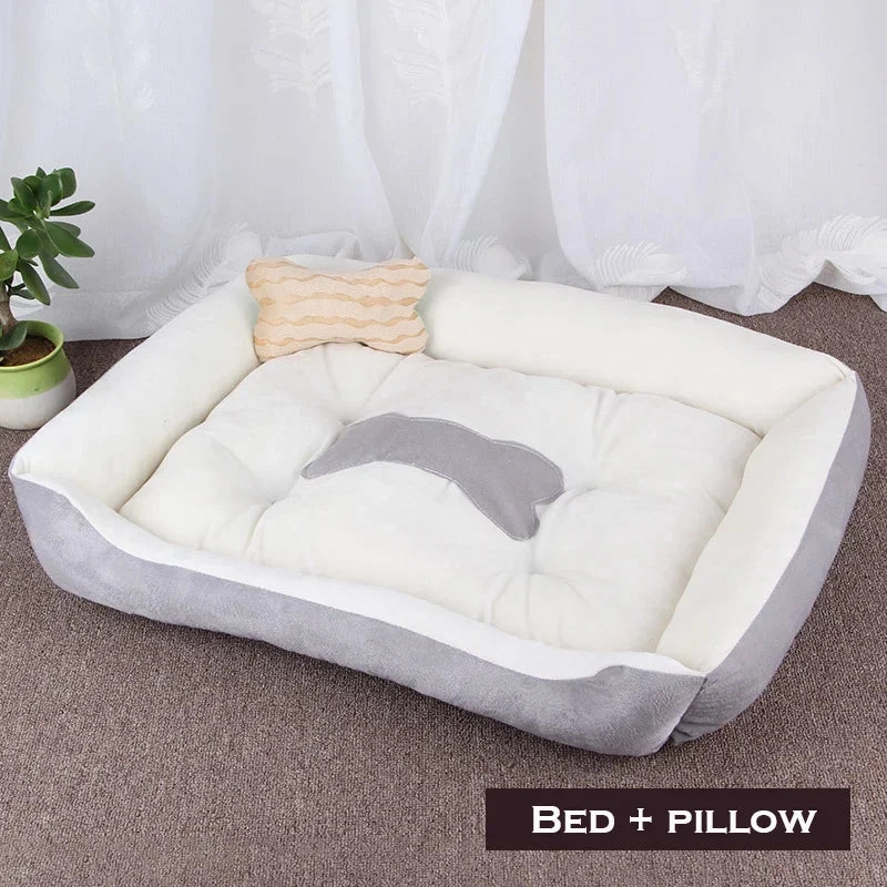 Pet Dog Bed Warm Sofa Dog Mats For Small Medium Large Dog Soft Pet Bed For Dogs Washable House For Cat Puppy Cotton Kennel Mat