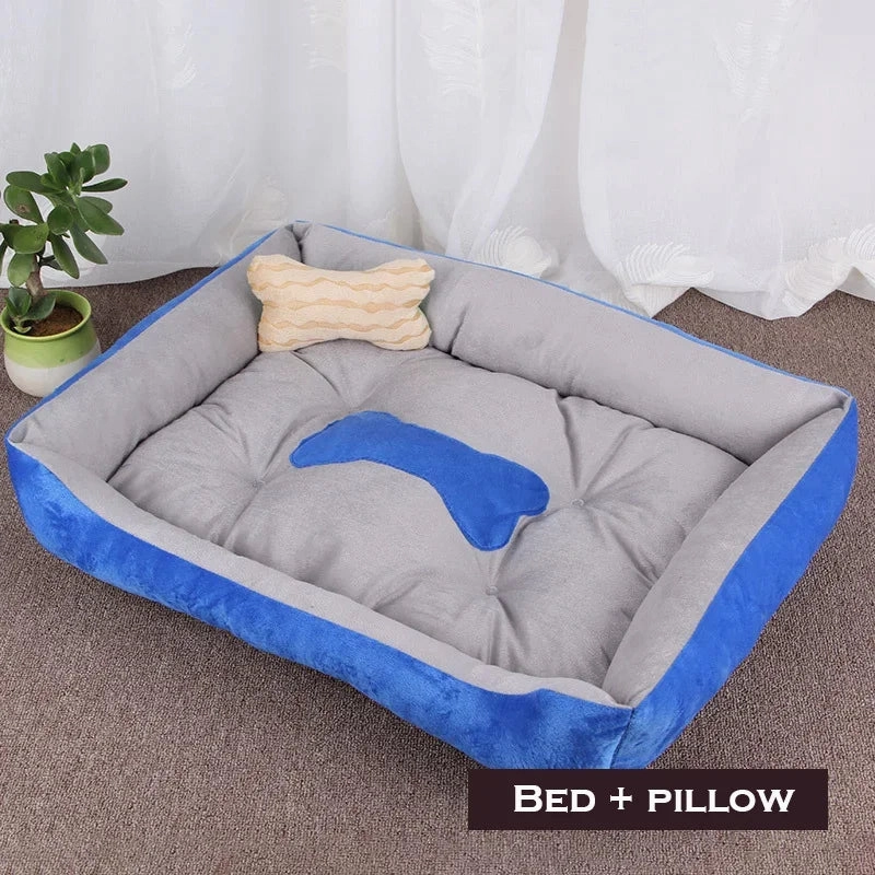 Pet Dog Bed Warm Sofa Dog Mats For Small Medium Large Dog Soft Pet Bed For Dogs Washable House For Cat Puppy Cotton Kennel Mat
