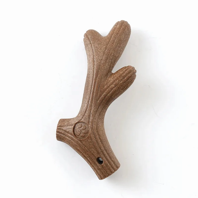 Pet Dog Chew Toys Molar Teeth Clean Stick Interesting Pine Wood Cute Bone Shape Durable Bite Puppy Interactive Toy Pet Supplies