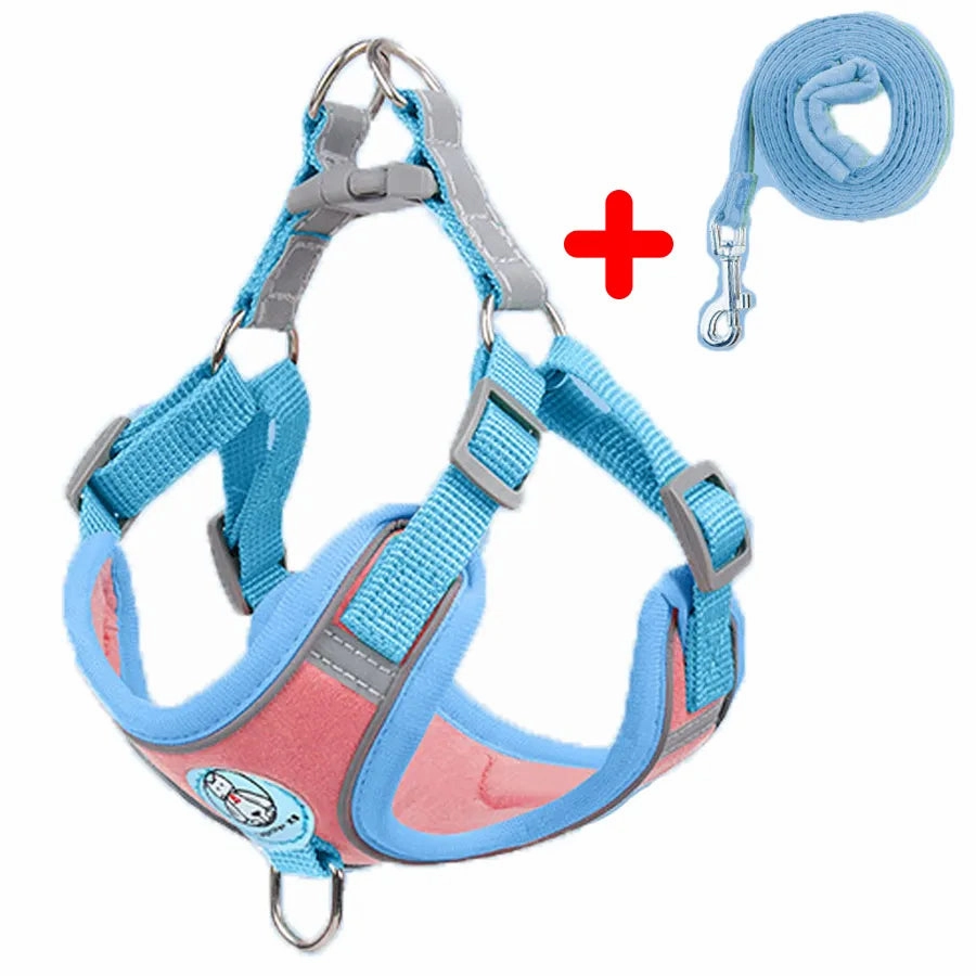 Pet Dog harness No Pull Breathable Reflective Dog harness and Leash Set Adjustable Harness Dog For kitten Puppy Pet accessories