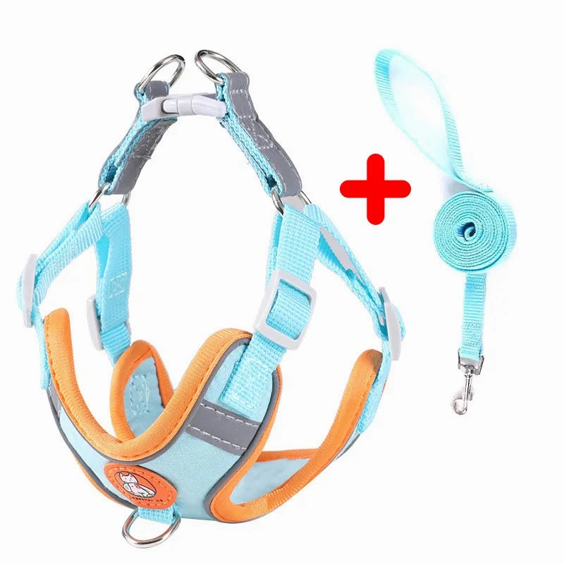 Pet Dog harness No Pull Breathable Reflective Dog harness and Leash Set Adjustable Harness Dog For kitten Puppy Pet accessories