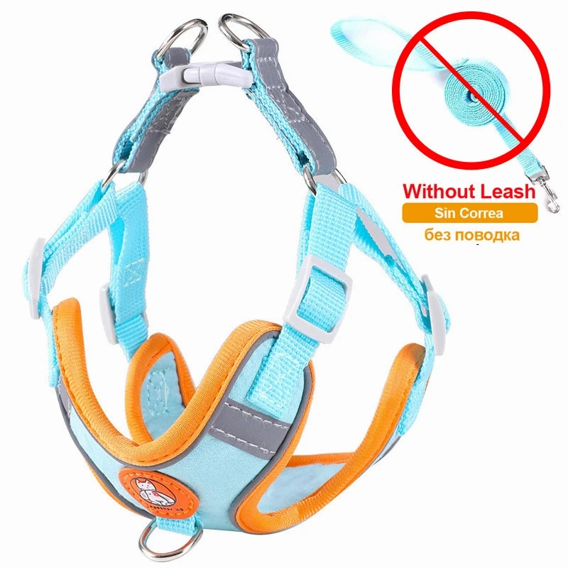 Pet Dog harness No Pull Breathable Reflective Dog harness and Leash Set Adjustable Harness Dog For kitten Puppy Pet accessories