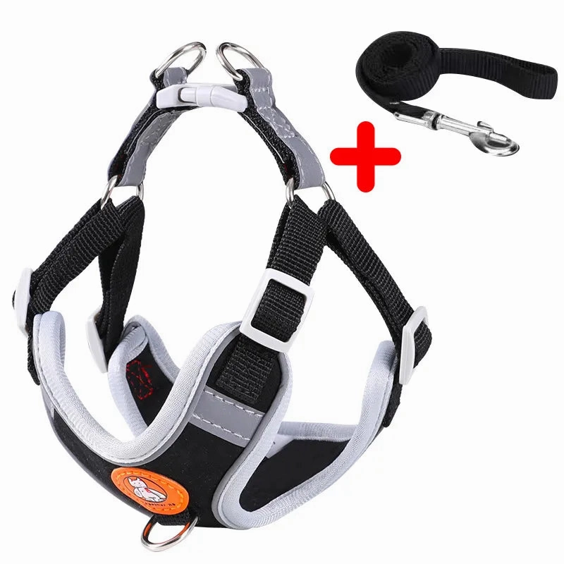 Pet Dog harness No Pull Breathable Reflective Dog harness and Leash Set Adjustable Harness Dog For kitten Puppy Pet accessories