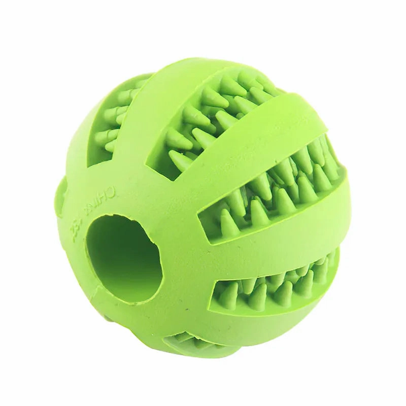 Pet Dog Interactive Toy 7cm Dogs Natural Rubber Ball Leaking Ball Tooth Clean Balls for Dog Cat Chew Toys accesorios para perro