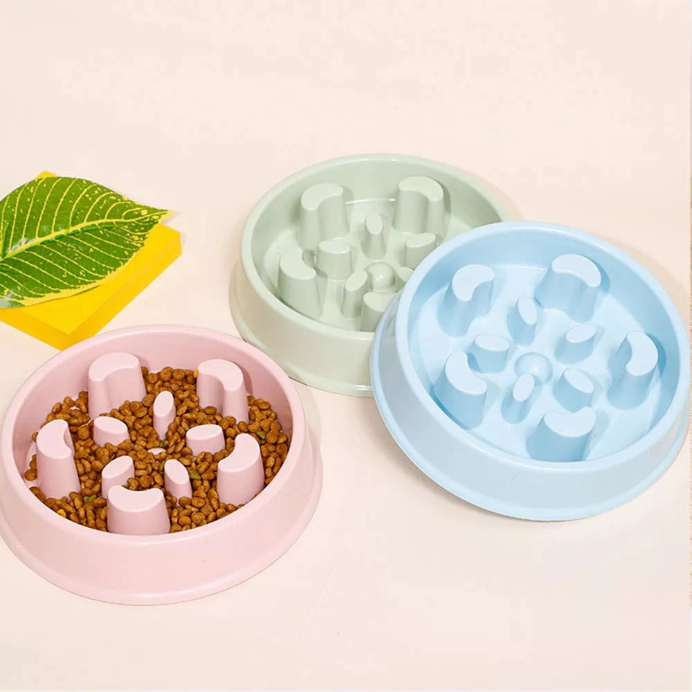 Pet Dog Slow Feeder Bowl Puppy Non Slip Puzzle Bowl Anti-Gulping Pet Slower Food Feeding Dishes Dog Bowl for Medium Small Dogs